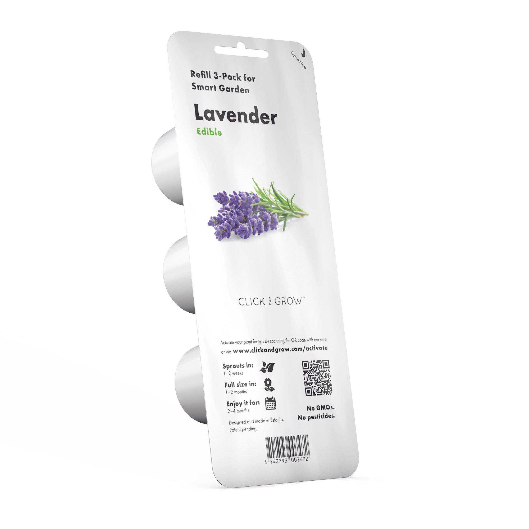CLICK & GROW: 3 TAIMEKASSETTI, LAVENDEL