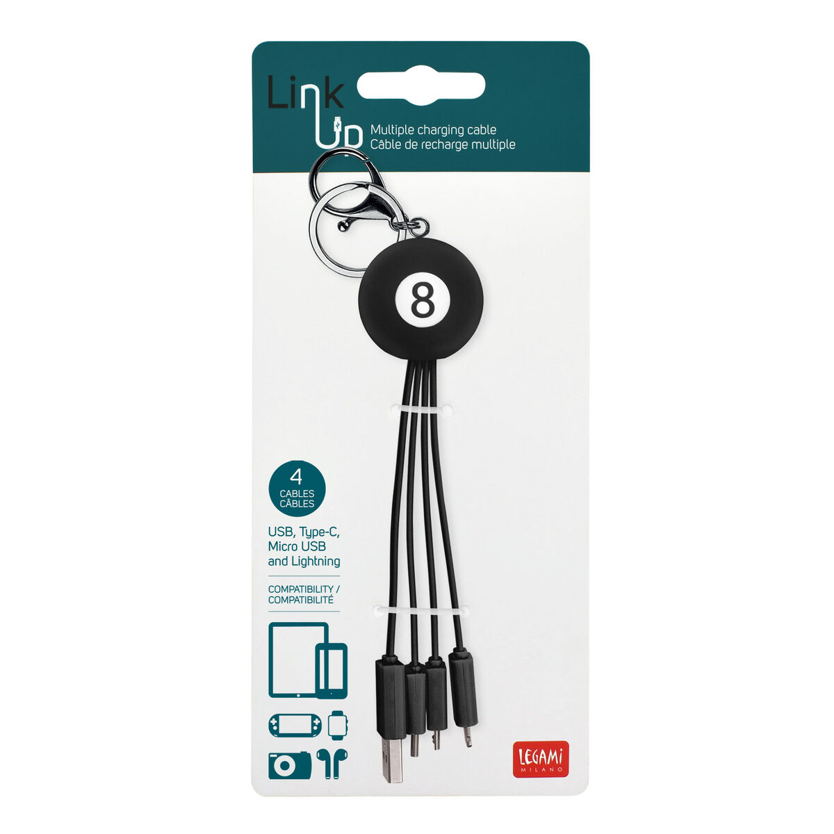 USB-MULTIKAABEL LINK UP, 8-BALL
