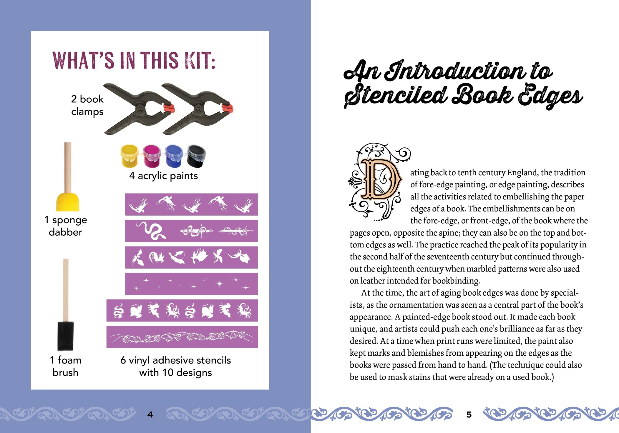 Romantasy Stenciled Book Edges Kit