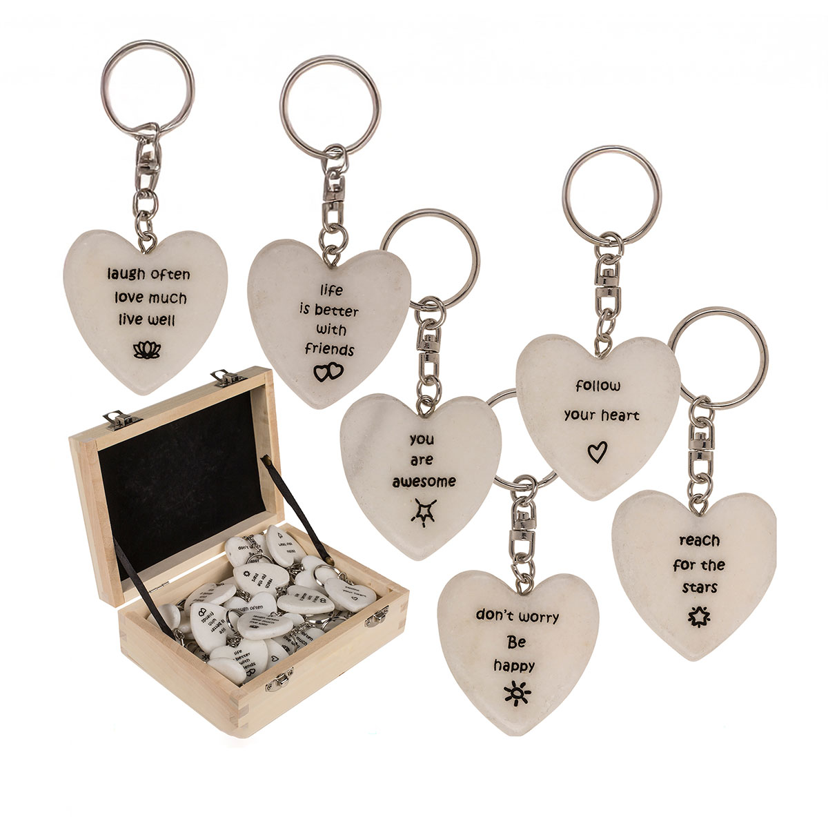 Võtmehoidja Marmorist, Positive Hearts, assortii