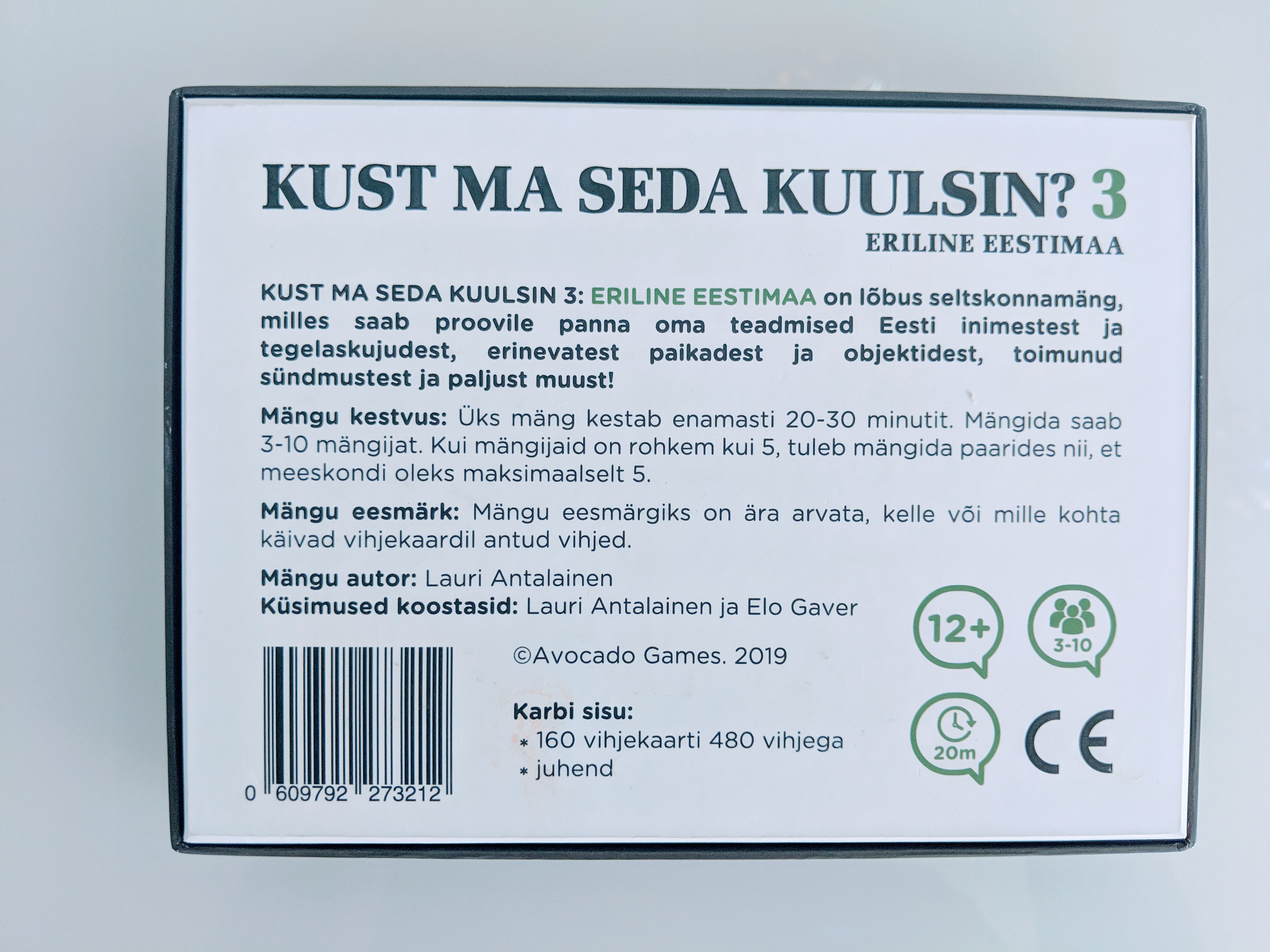 LAUAMÄNG KUST MA SEDA KUULSIN? 3 ERILINE EESTIMAA