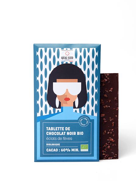 Quai sud tume šokolaad Bean Chips, 70g