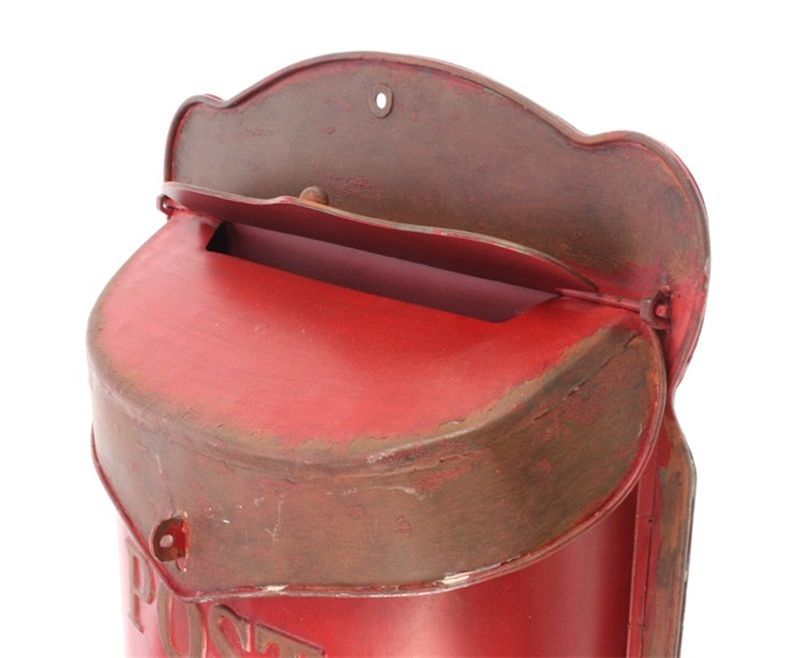 POSTKAST RED METAL, 27,5 X 10 X 39,5CM
