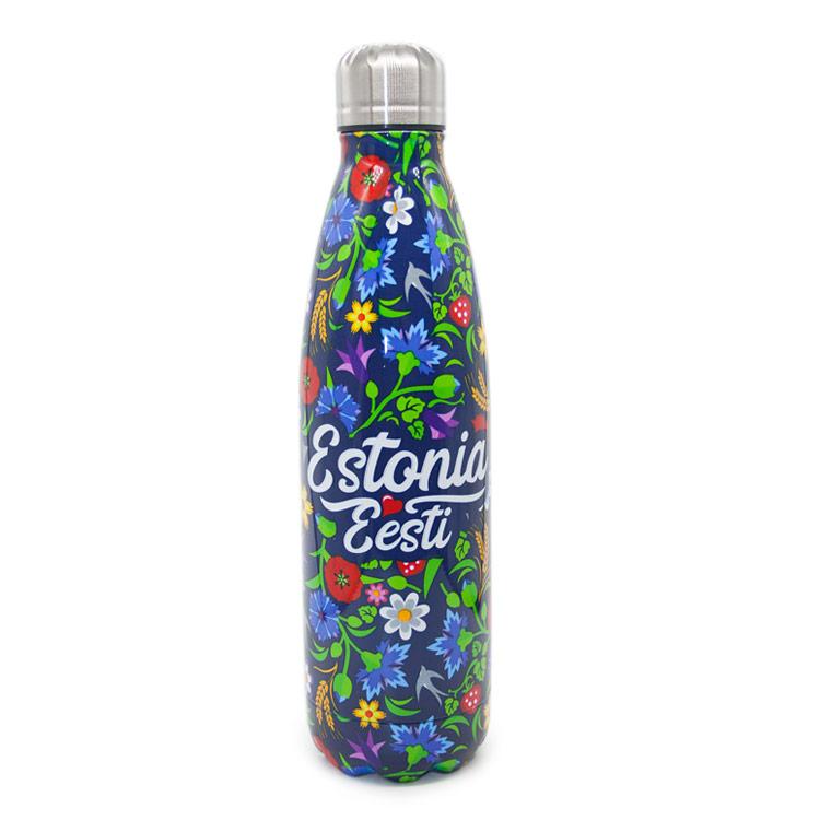 Metallist termospudel lilleline, 500ml