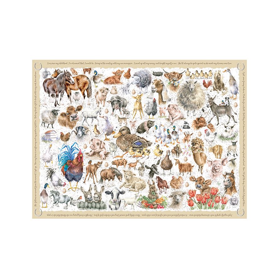 Wrendale pusle Farmyard Friends, 1000tk
