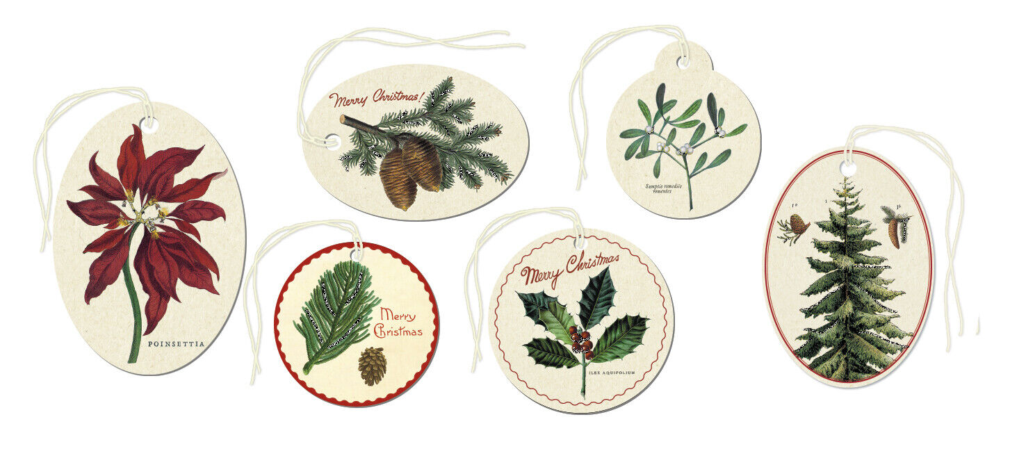 Kingituste sedelid Christmas Botanica, Glitter, 36tk