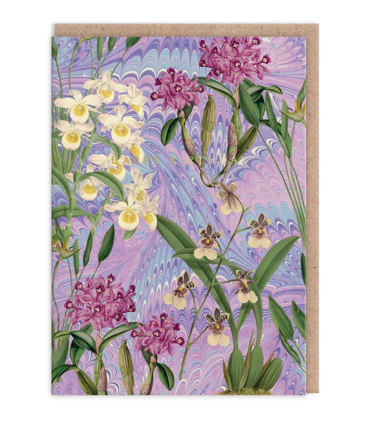 Õnnitluskaart Marble Orchids