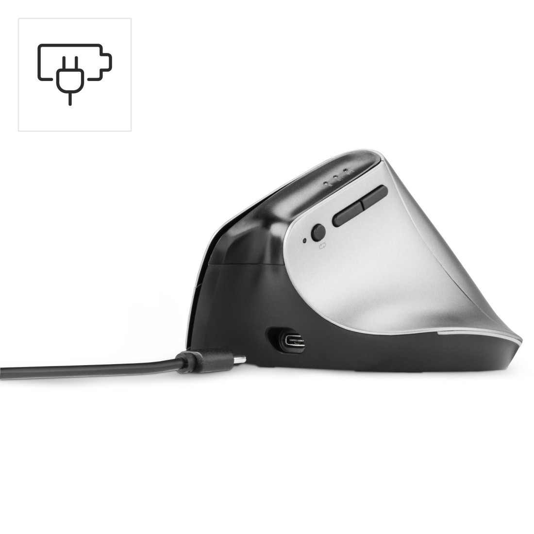 Hiir Hama EMW-700 Vertical Ergonomic Mouse, juhtmevaba ergonoomiline 2.4GHz/Bluetooth5.0, 8-nuppu
