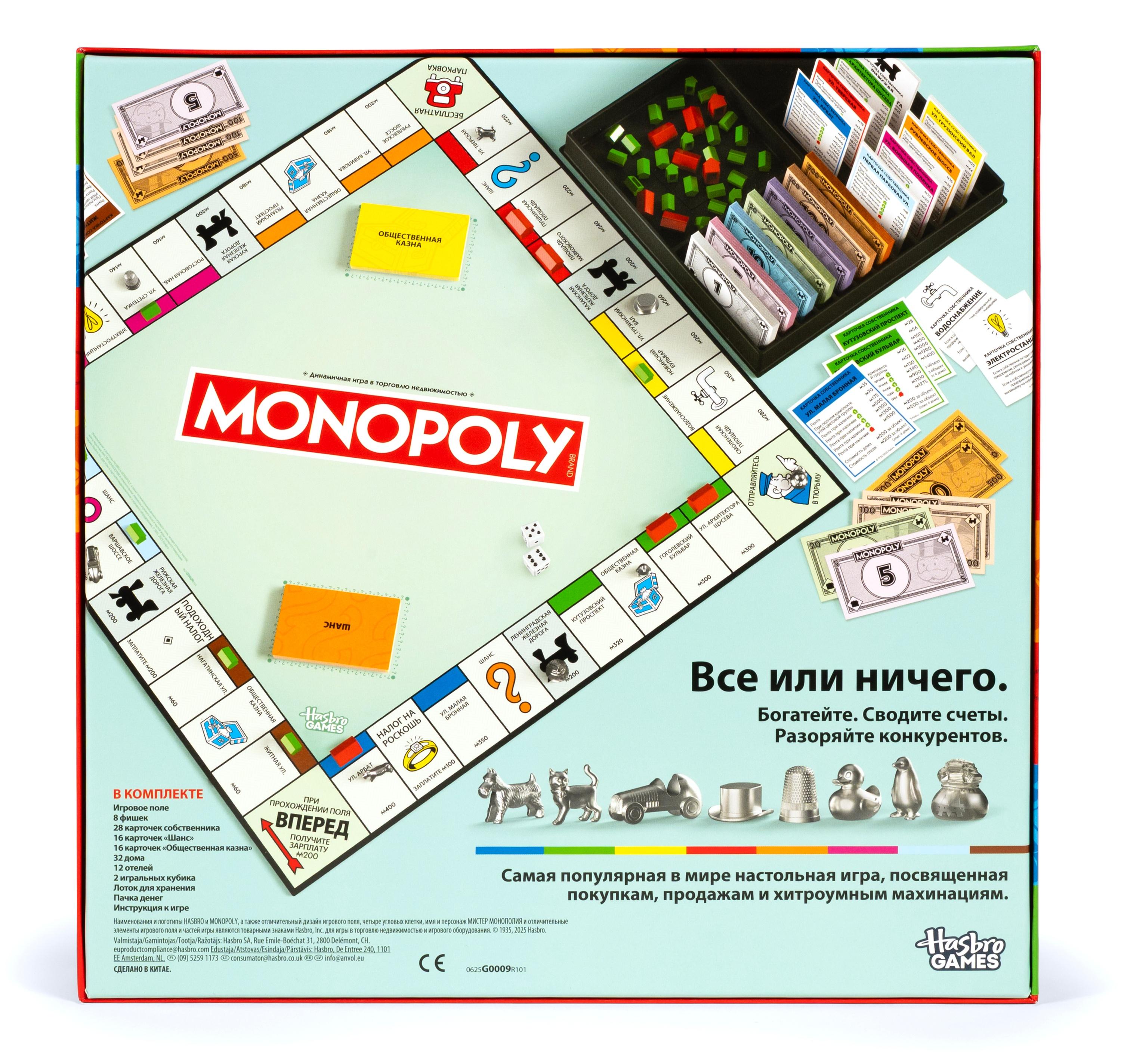 MONOPOLY Lauamäng klassikaline (venekeelne)