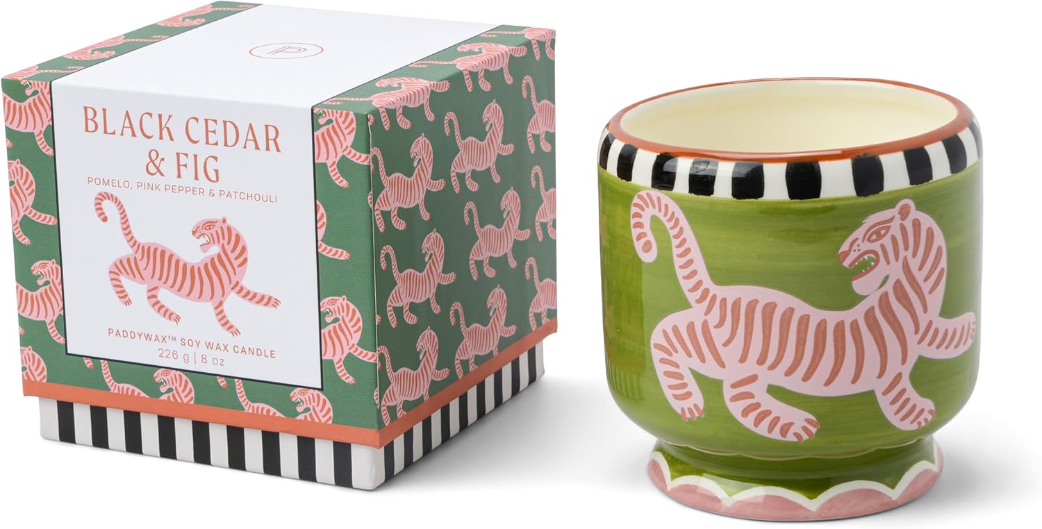 Paddywax küünal Tiger, Black Cedar & Fig, 226g