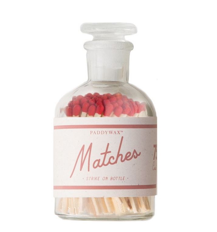 Paddywax tuletikud klaaspudelis, Matches, red, 75tk