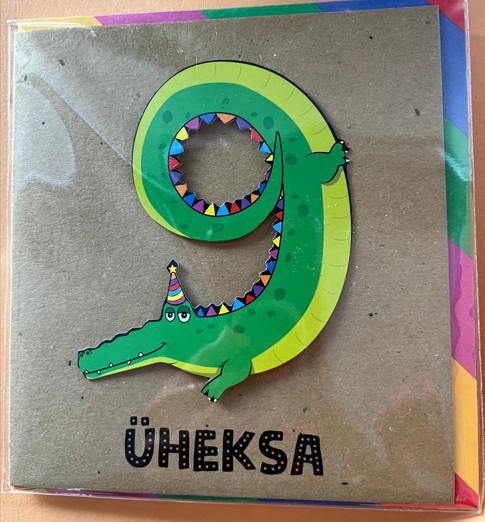 Kuku kaart Tache Krokodill 9 Üheksa
