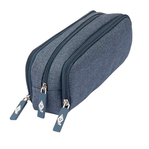 Pinal Wedo Denim, 3 jaotust, sinine polüester, 23x12x8 cm