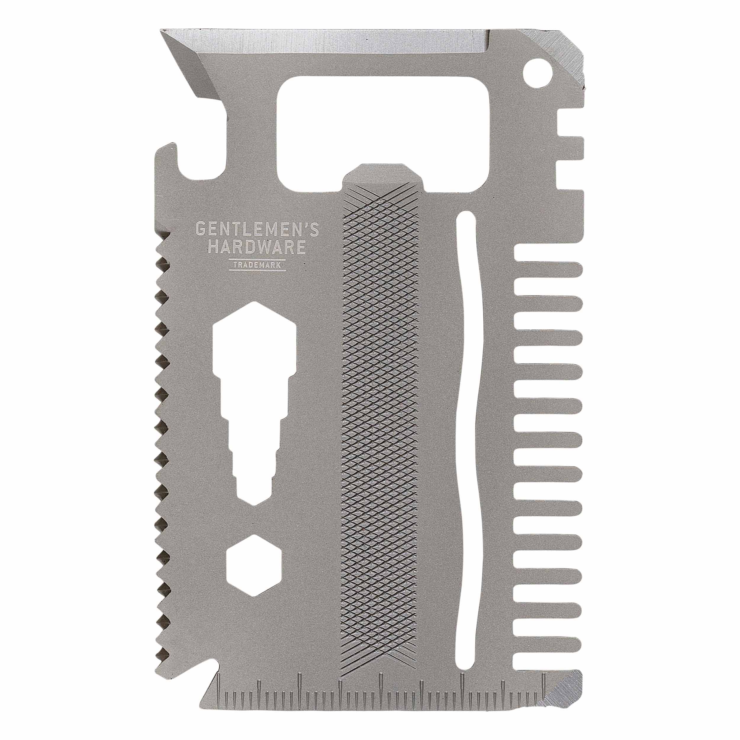 GENTLEMEN'S HARDWARE MULTITÖÖRIIST CREDIT CARD TOOL, TITANIUM FINISH