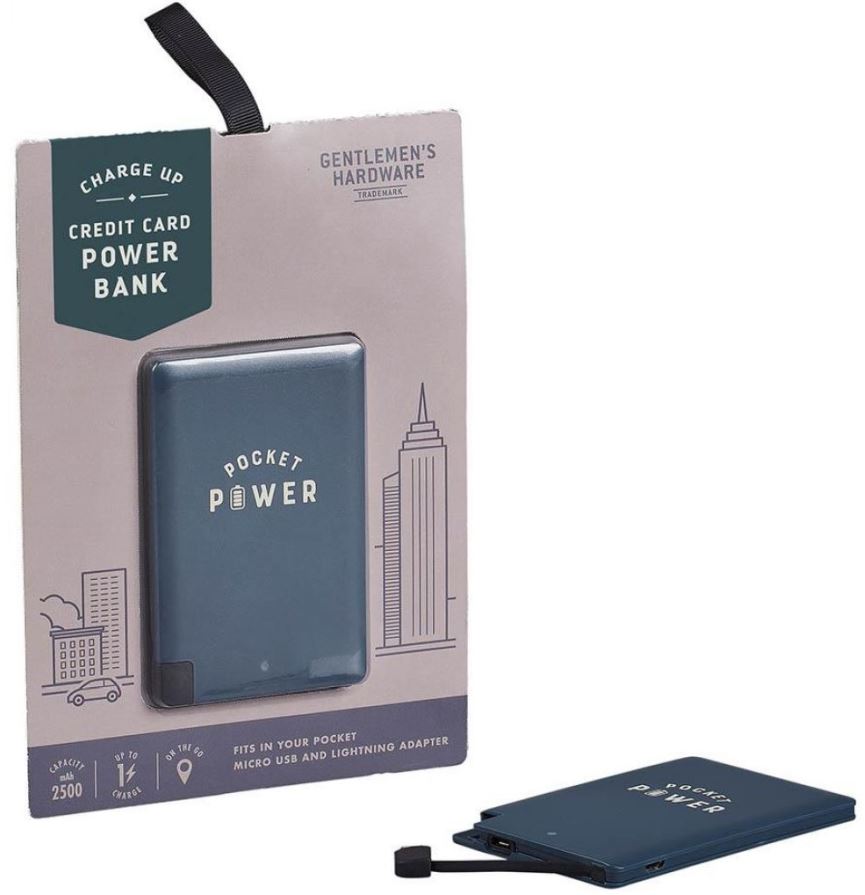 GENTLEMEN'S HARDWARE AKUPANK CREDIT CARD SIZE, 2500MAH