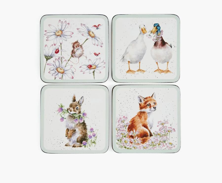 Wrendale klaasialused Wildflowers, 4tk