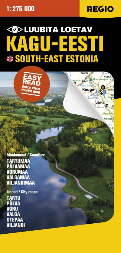 REGIO KAGU-EESTI TURISMIKAART 1:275 000