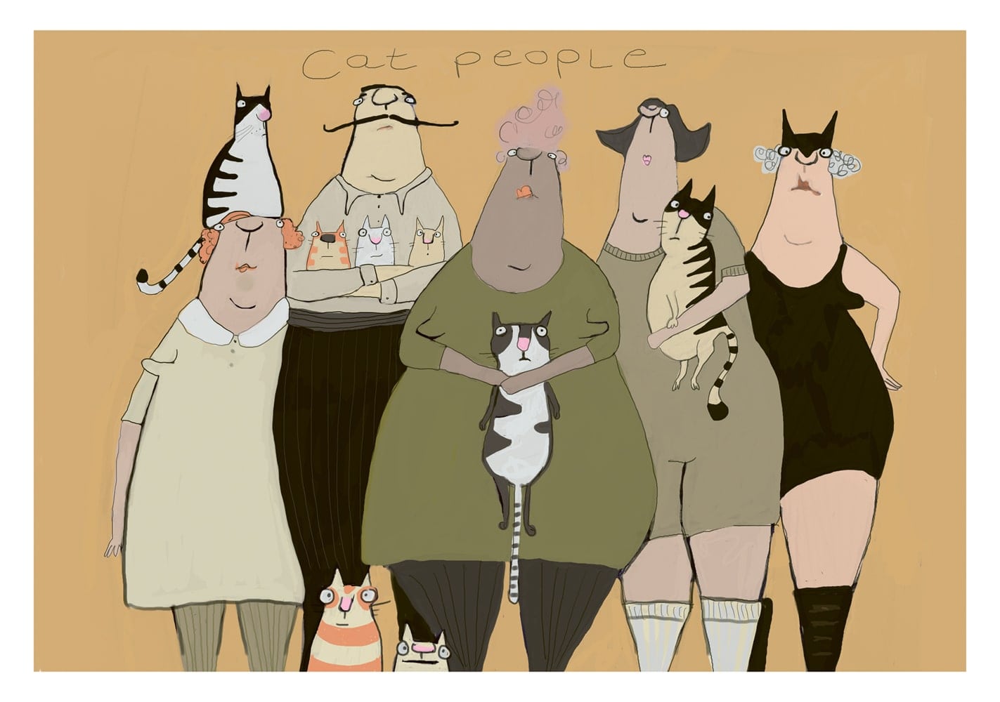 Postkaart Kittiekatstudio, catpeople