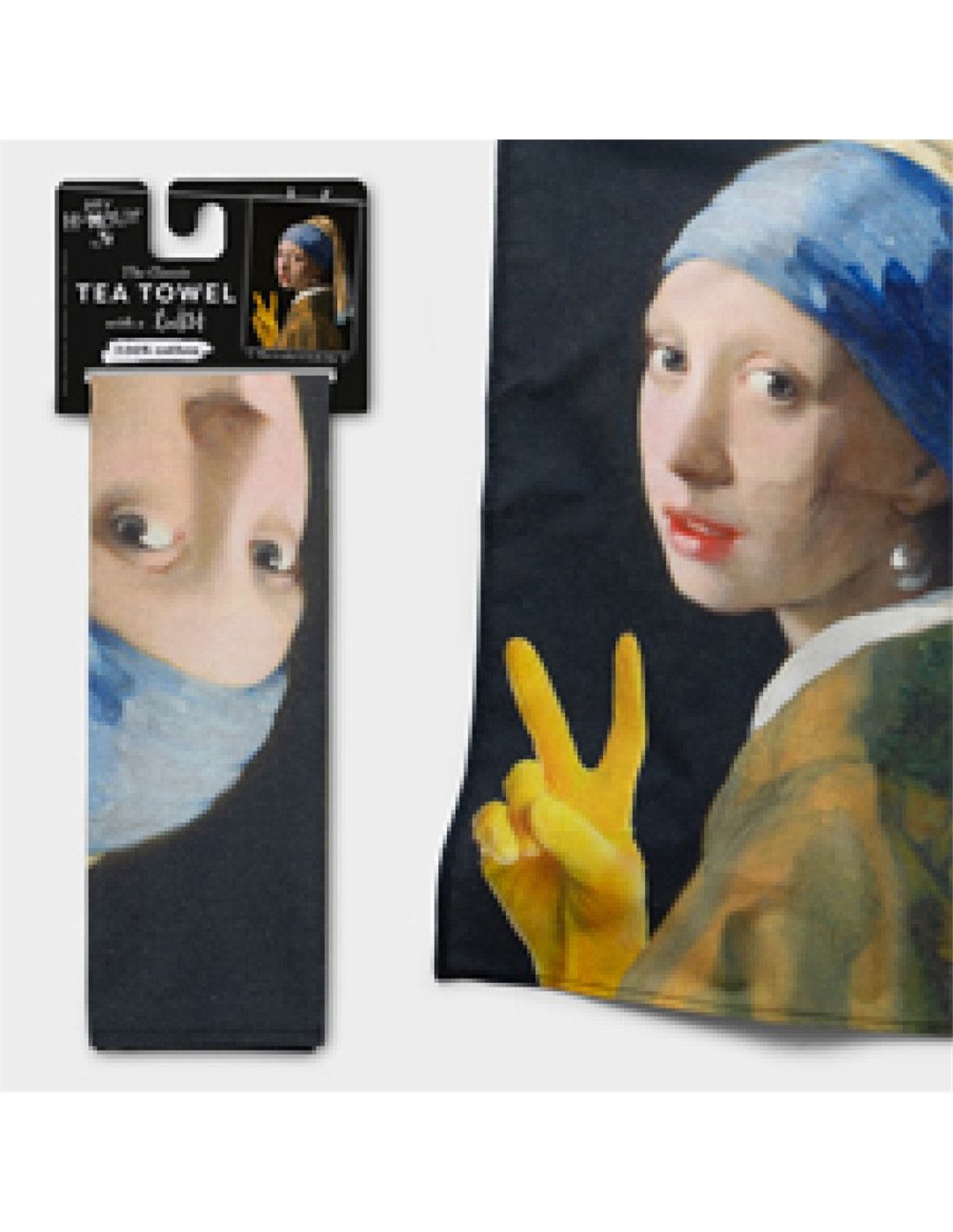 Köögirätik Dry Humour, Girl with a Yellow Glove
