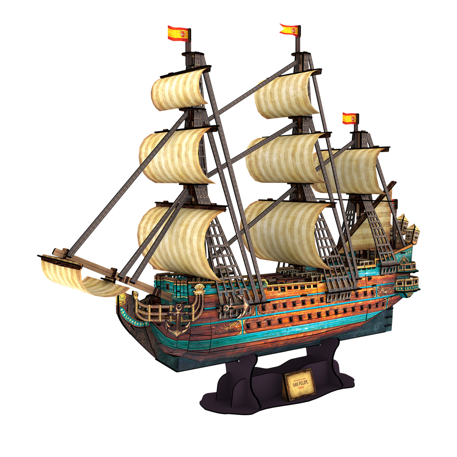 CUBICFUN 3D pusle Hispaania armada: The San Felipe