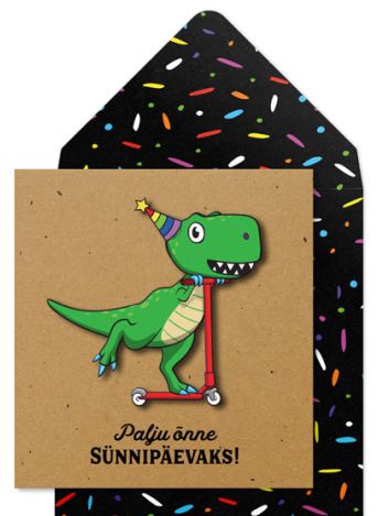 Kuku Kaart Tache Dino on Scooter - EST