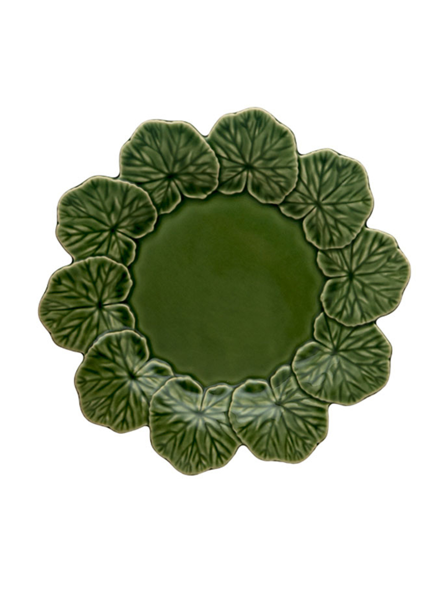 Bordallo Pinheiro taldrik Geranium Leaves, 27.5cm, natural