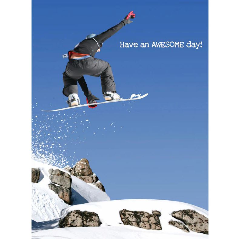 Õnnitluskaart Snowboarding