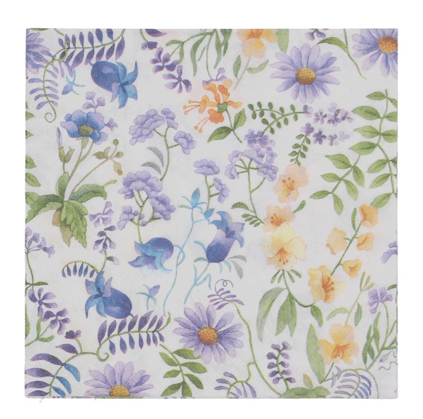 Lauasalvrätikud Lilac & Bluebells, 20tk