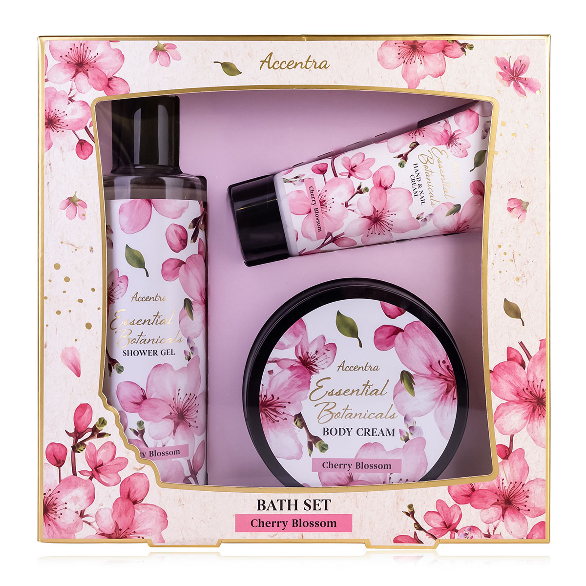 Kinkekomplekt Essential Botanicals, Cherry Blossom,3-osaline