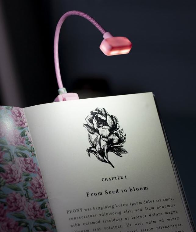 Lugemislamp Book Lover's Reading Light: Floral
