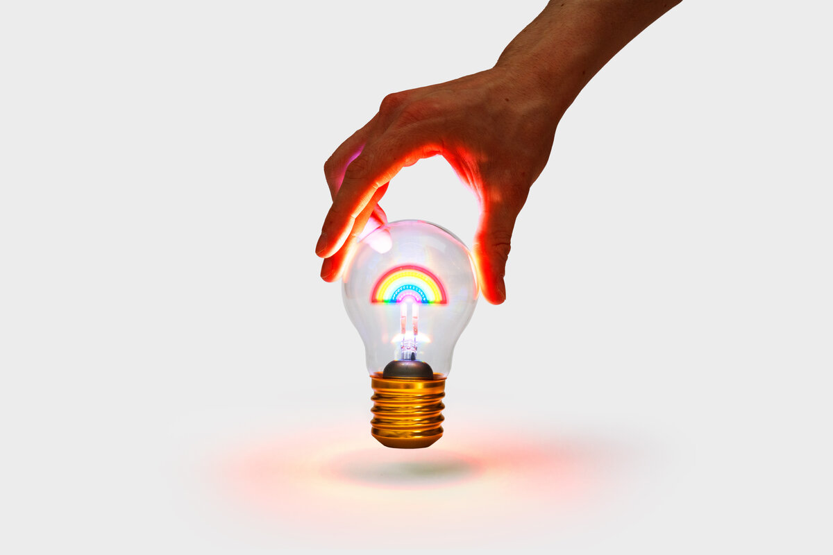 Öölamp Lightbulb, Cordless Rainbow