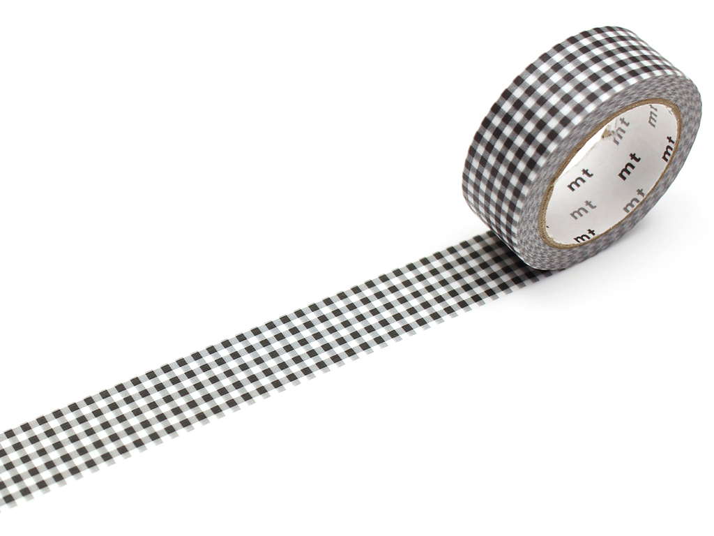 Washi teip mt 1P deco 15mmx7m delicate checkered black