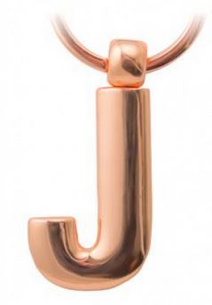 Võtmehoidja Rose Gold Metal, J-täht