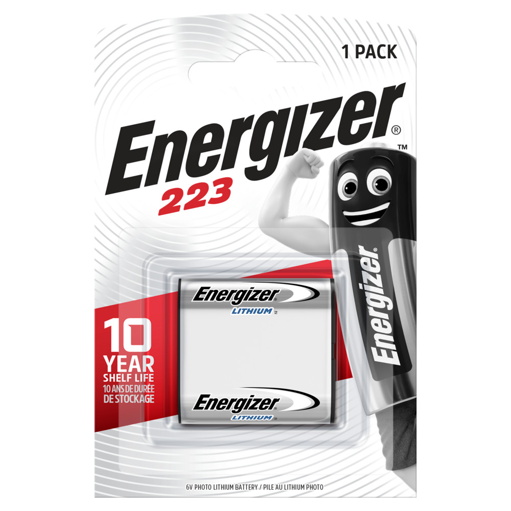 Patarei Energizer Lithium 223 FSB1 6V - CRP2/5024LC/EL223AP/DL223A/CR17-33/BR-P2 1400mAh 36x35x19mm
