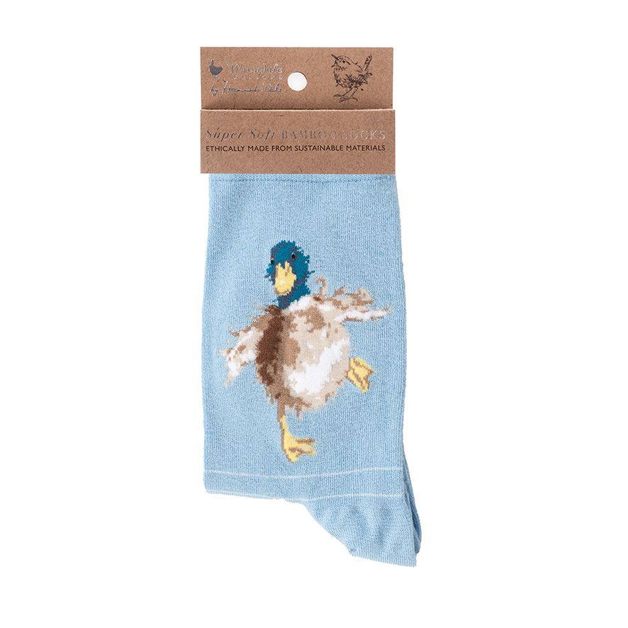 Wrendale sokid A Waddle and a Quack, Blue, One size