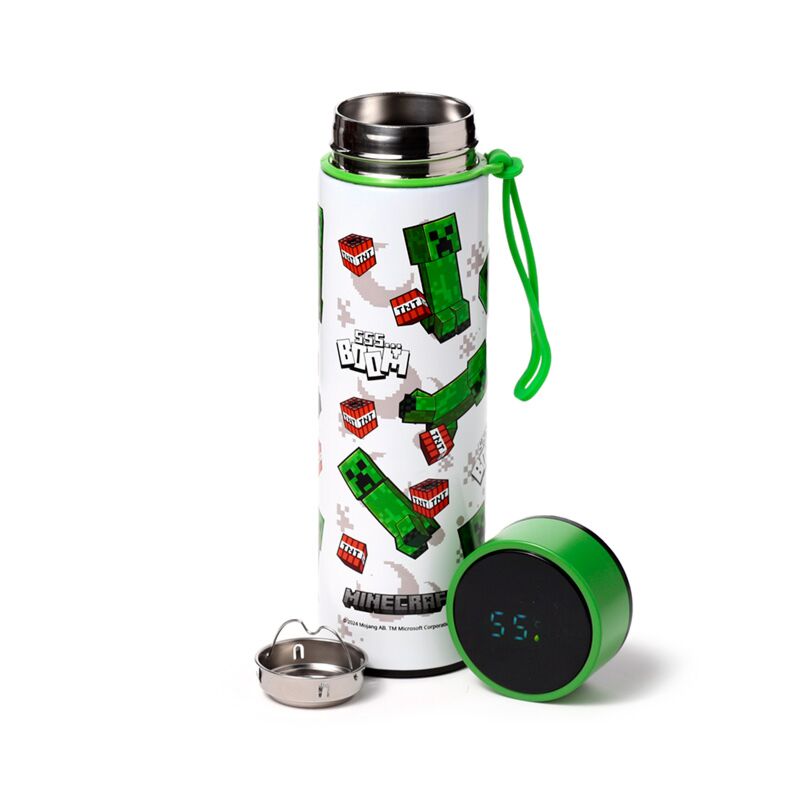 Termospudel Minecraft SSS… BOOM, digitaalse termomeetriga, 450ml