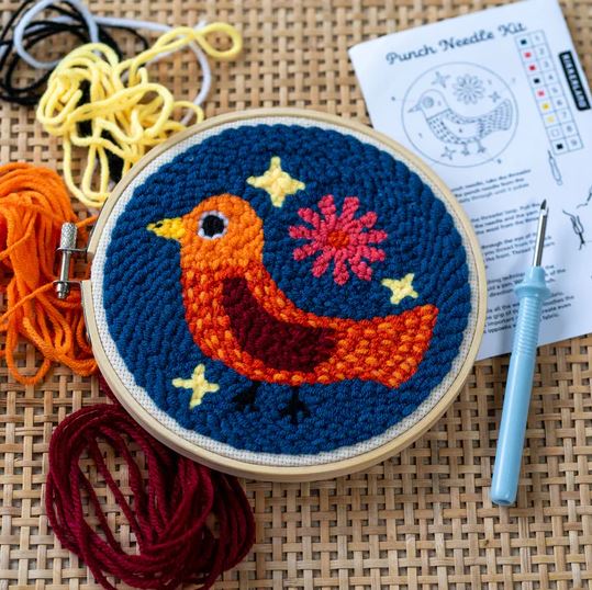 Käsitöökomplekt Bird Punch Needle