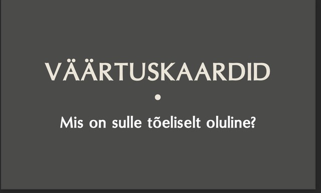 Väärtuskaardid