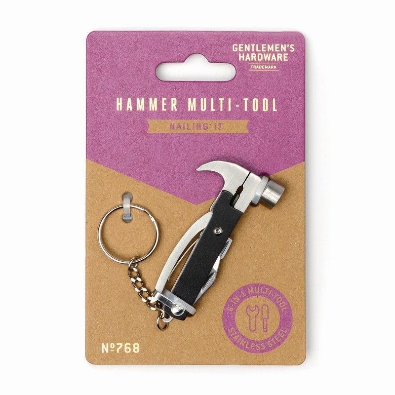 Gentlemen's Hardware võtmehoidja-multitööriist Mini Hammer 6-in-1