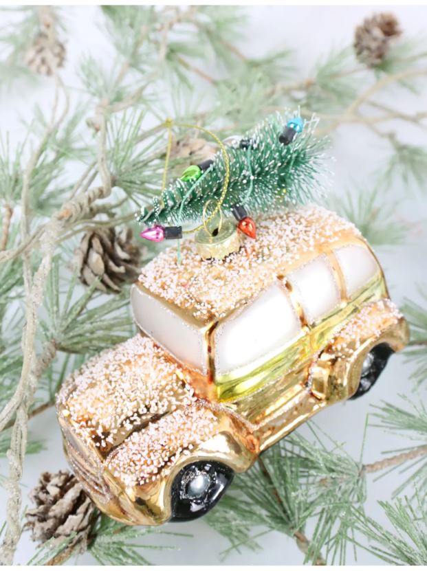 Kuuseehe klaasist Christmas Car