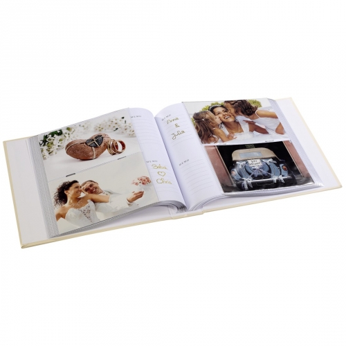 FOTOALBUM 200 PILTI HAMA "ANZIO" MEMO ALBUM, 10X15, KREEMIKAS, 22,5 X 22 X 5 CM
