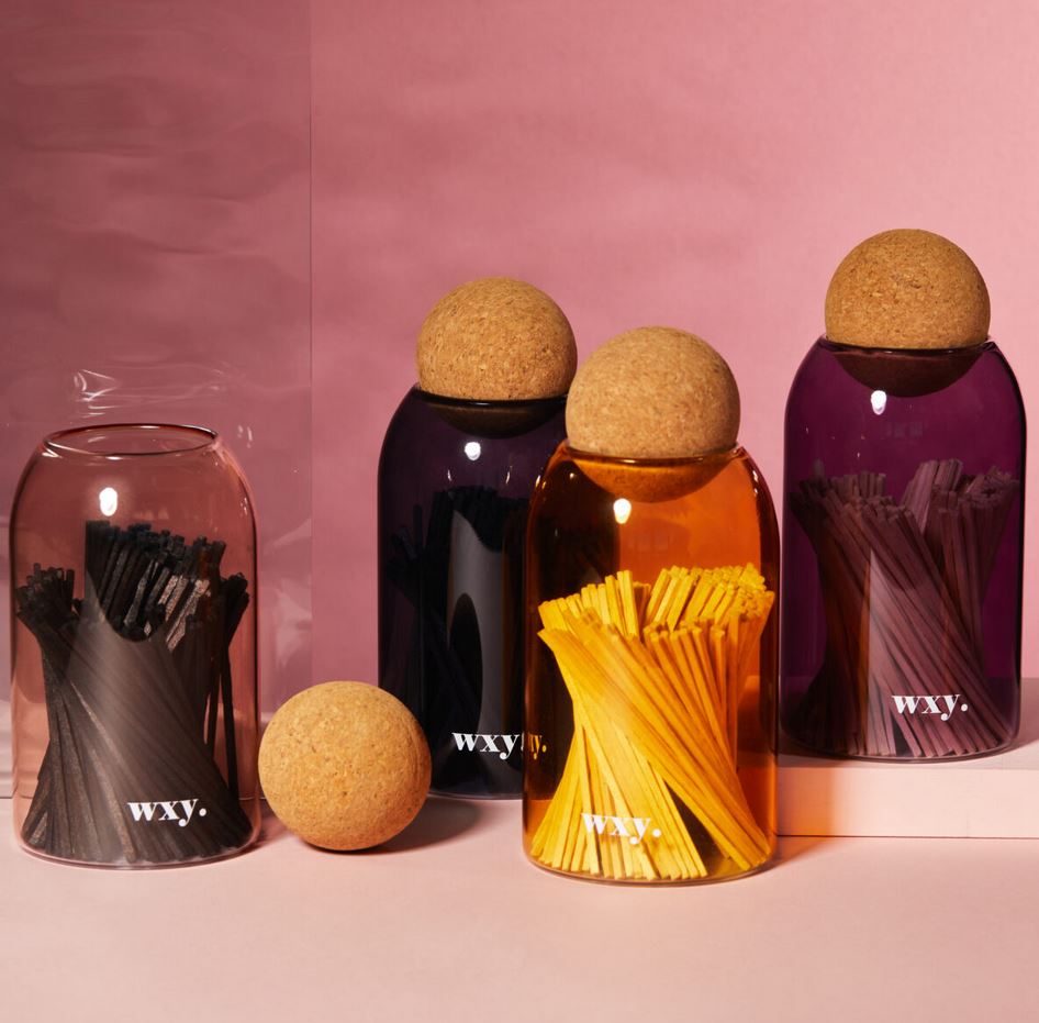 WXY kaminatikud Cork Ball klaaspudelis, Midnight Navy, 150tk