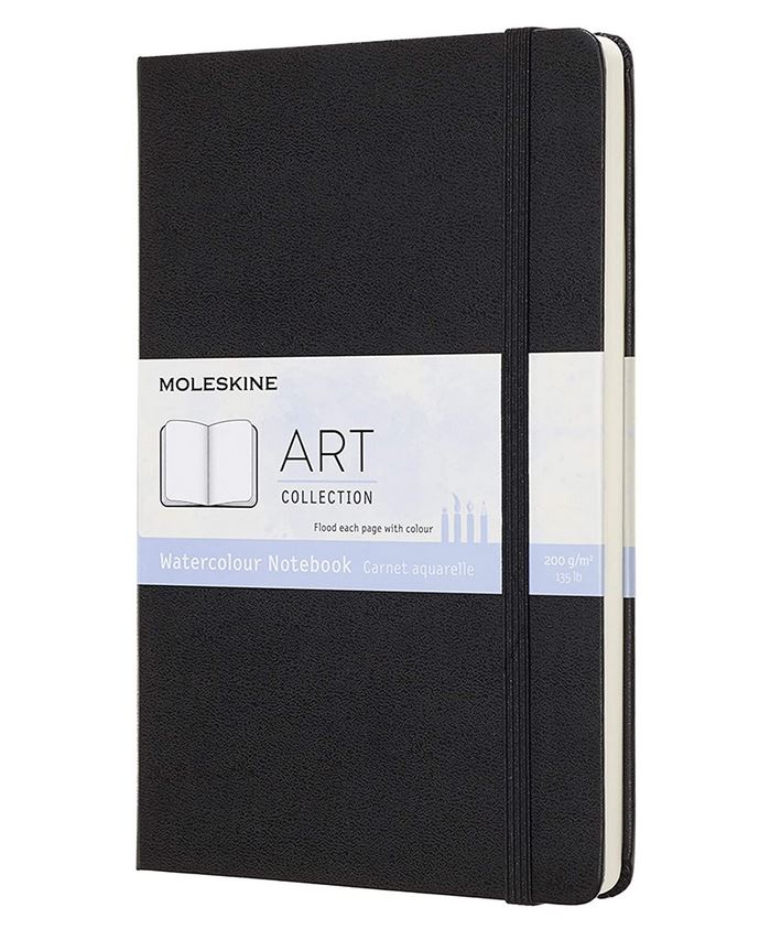 Moleskine Art Watercolour Notebook Portrait Large, BLACK