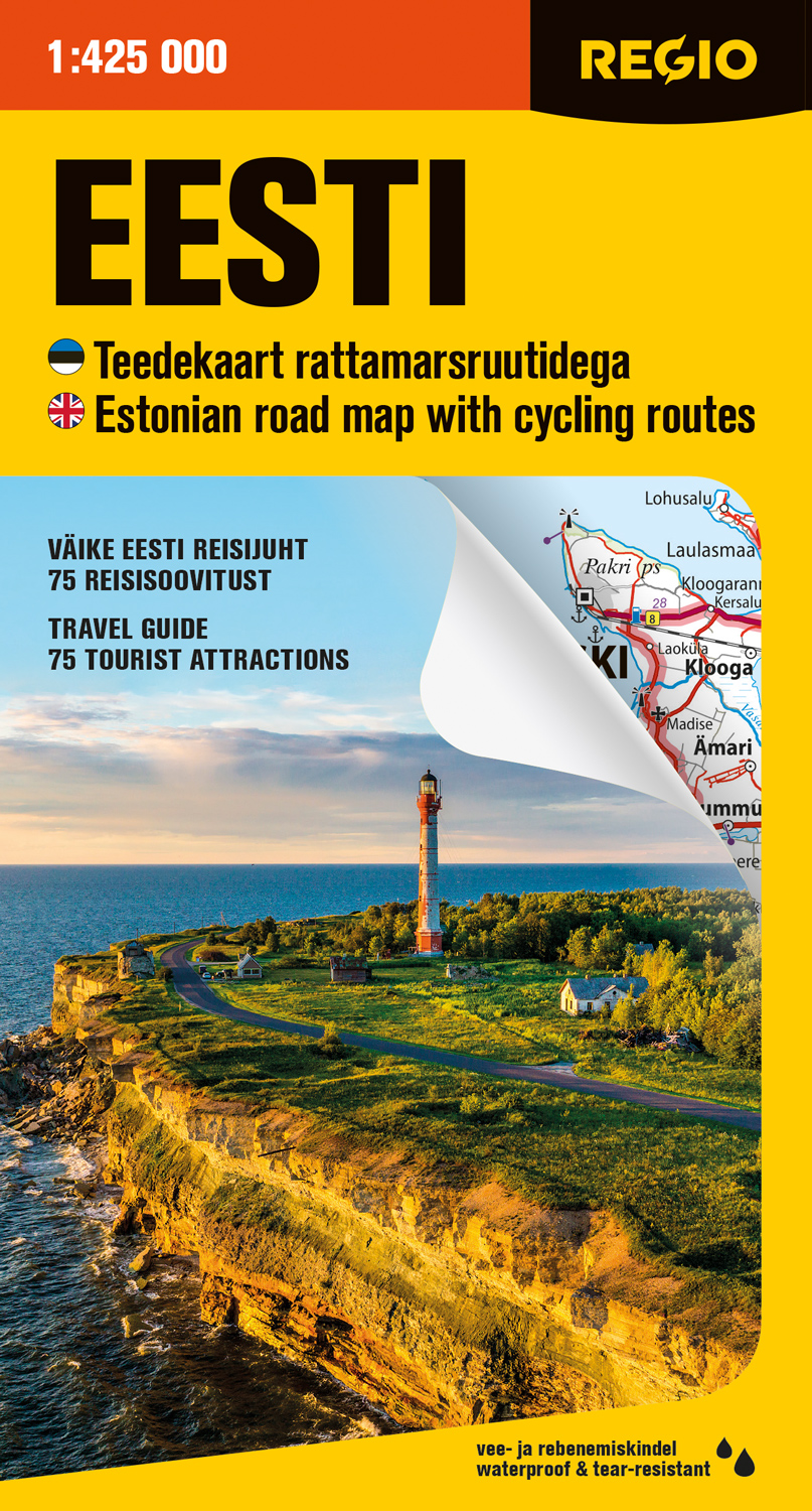 Regio Eesti teedekaart rattamarsruutidega