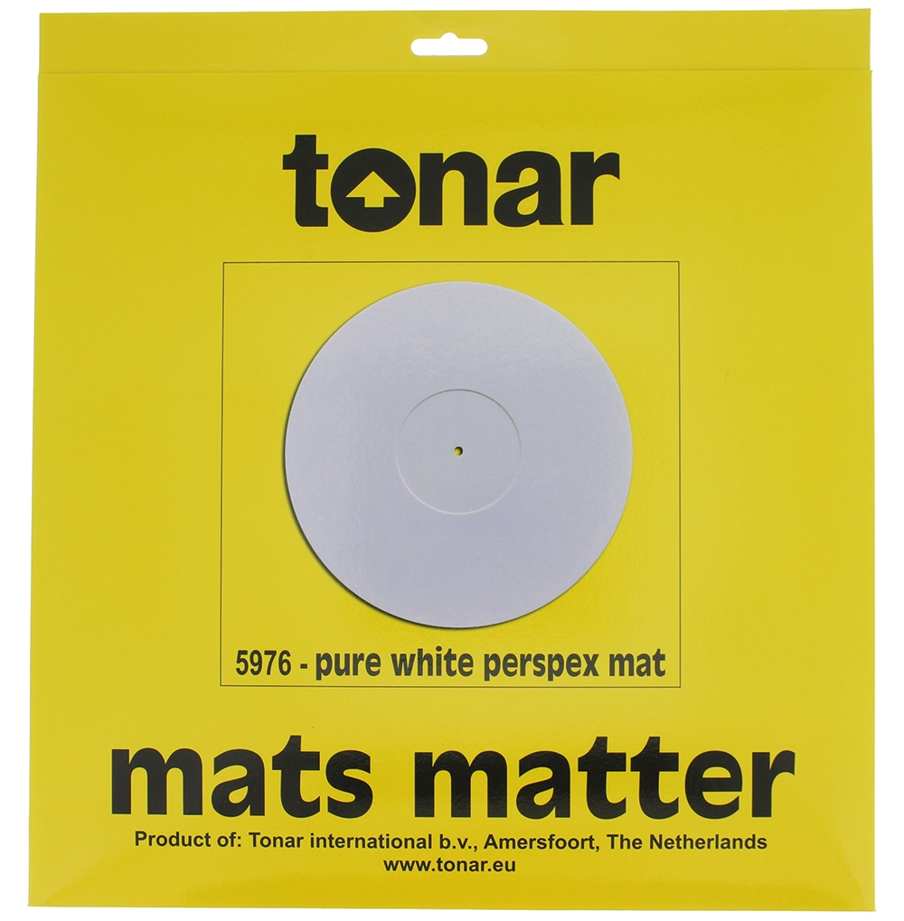 VINÜÜLPLAADIMÄNGIJA ALUSMATT TONAR WHITE PERSPEX