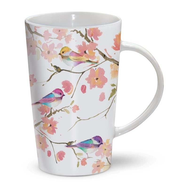 Latte kruus Riverbank, Bird Floral, 350ml