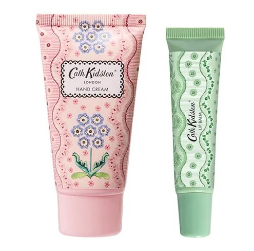 Cath Kidston kätekreem ja huulepalsam + kott WovenFlowers, 50ml+10ml