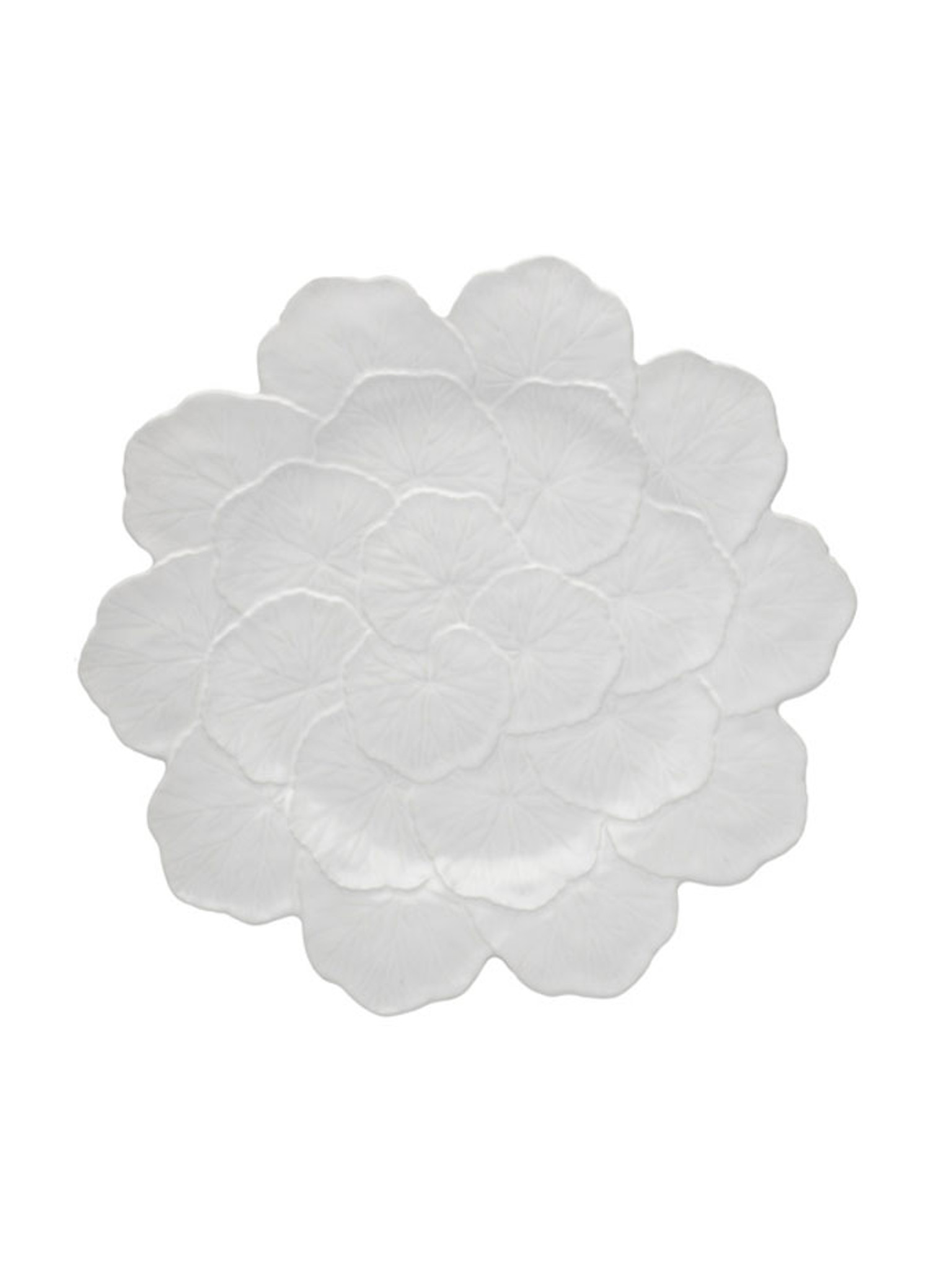 Bordallo Pinheiro vaagen Geranium Leaves, 33cm, white