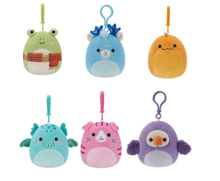 SQUISHMALLOWS Clip-on pehme 8 cm, assortii