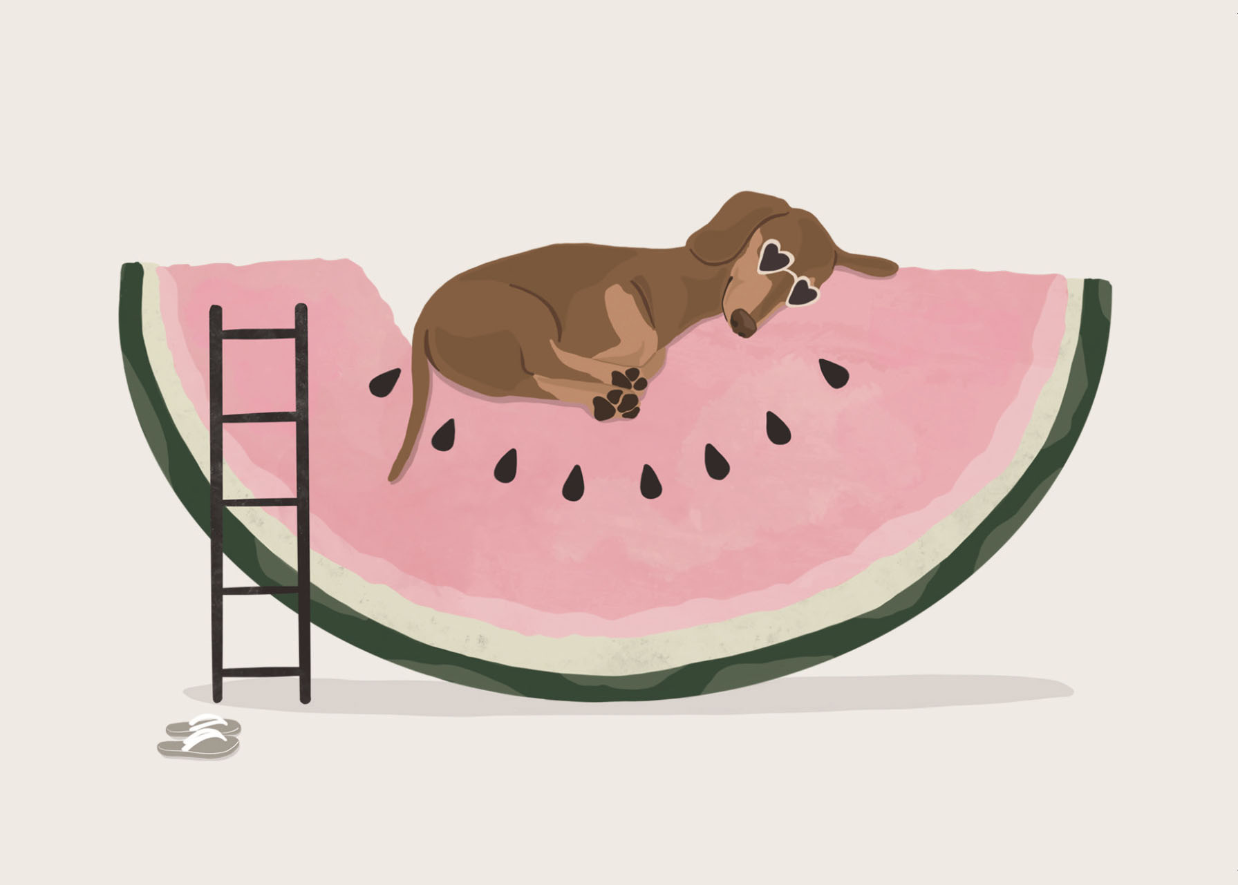 Postkaart Alfie's Greetings, Watermelon